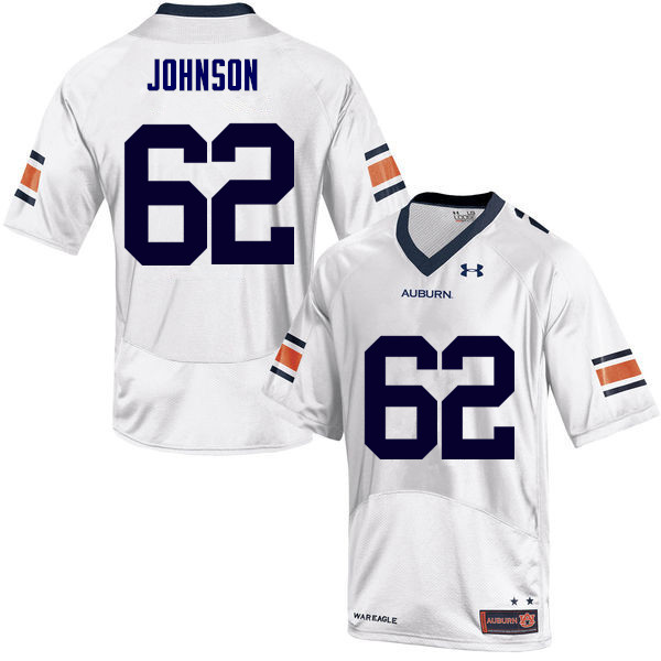 Men's Auburn Tigers #62 Jauntavius Johnson White College Stitched Football Jersey